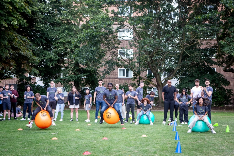 Space hopper race