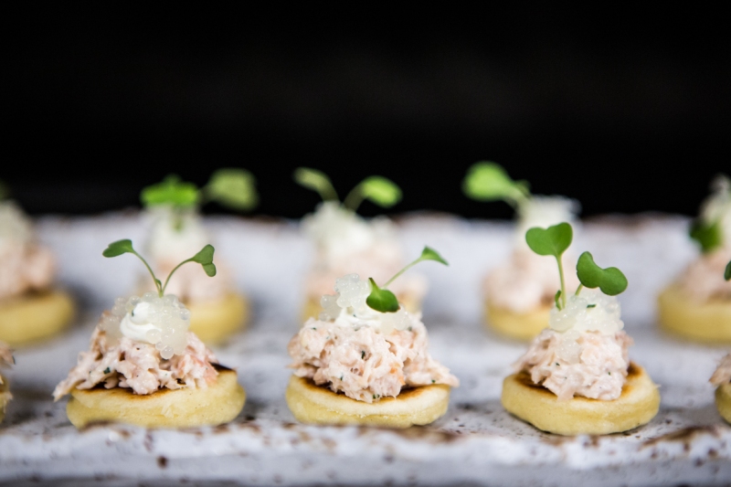 Delicate canapés