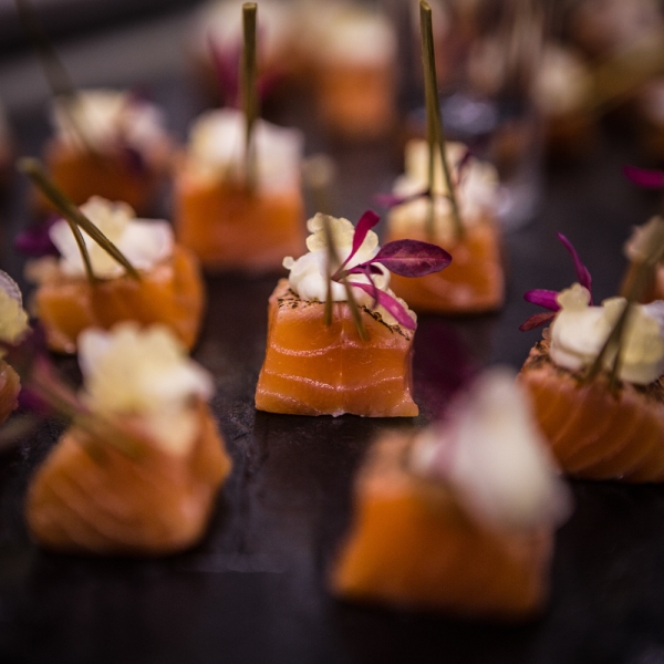 Salmon canapés