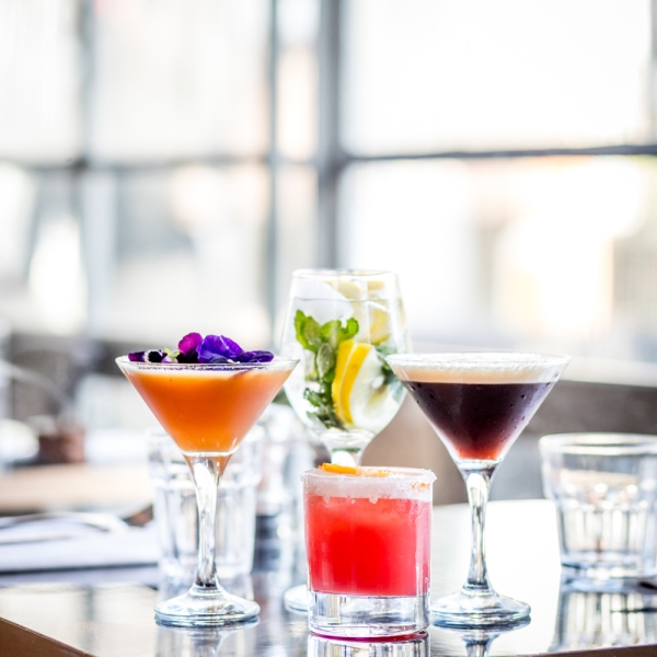Coloured cocktails