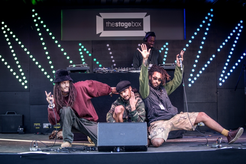Rap group onstage