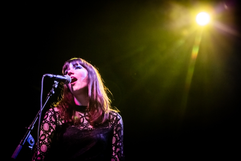Female vocalist onstage