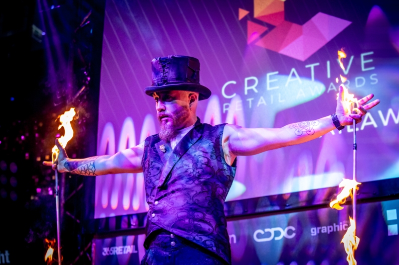 Cabaret act onstage