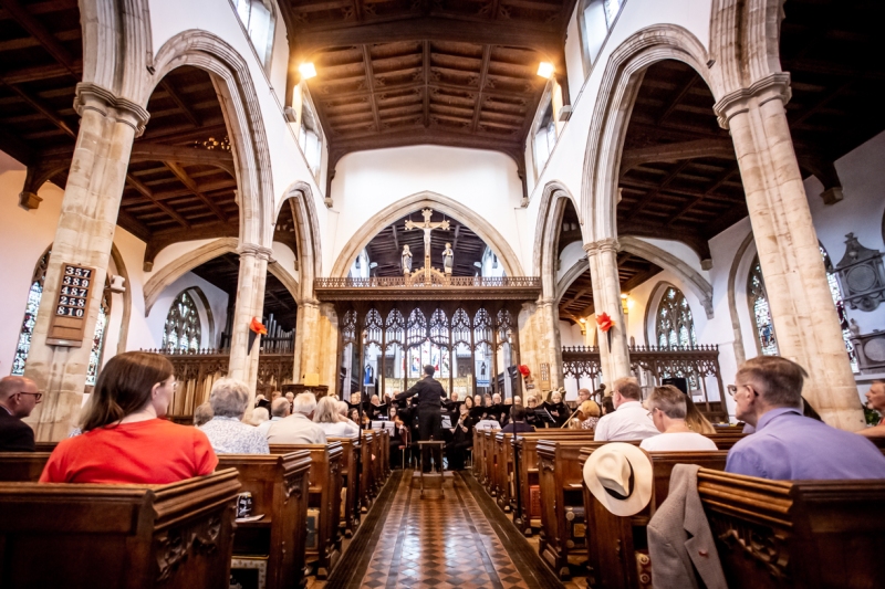 Church choir and orchestra