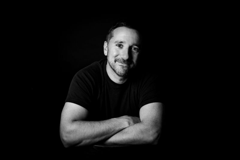 Black and white portrait photography