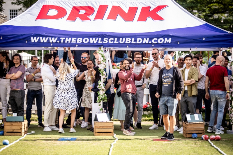 Summer lawn bowls
